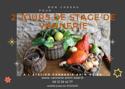 Bon cadeau 2 jours pour stage vannerie
